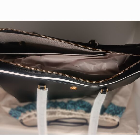 GORGEOUS NEW LARGE TORY BURCH ROBINSON LEATHER TOTE - Picture 6 of 15